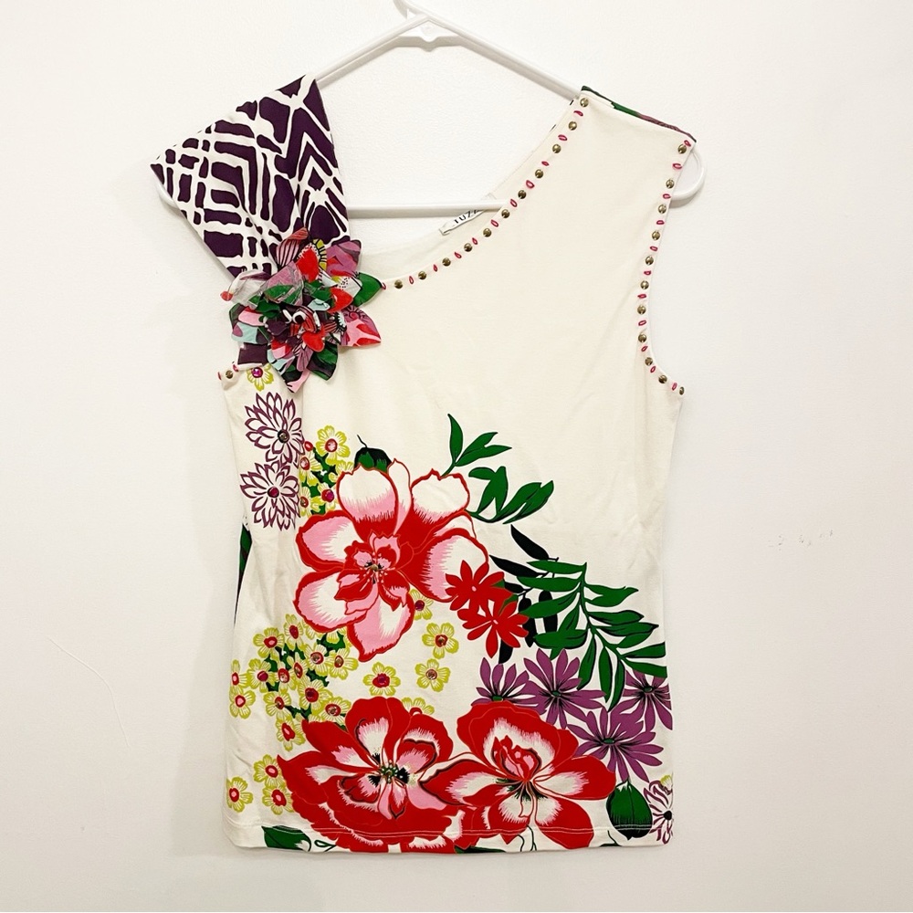 TUZZI Italy floral top size US 6